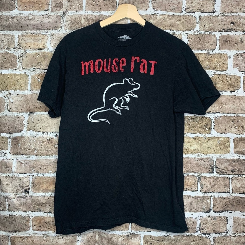 Mouse Rat Parks and Rec Mens T-Shirt Size Medium